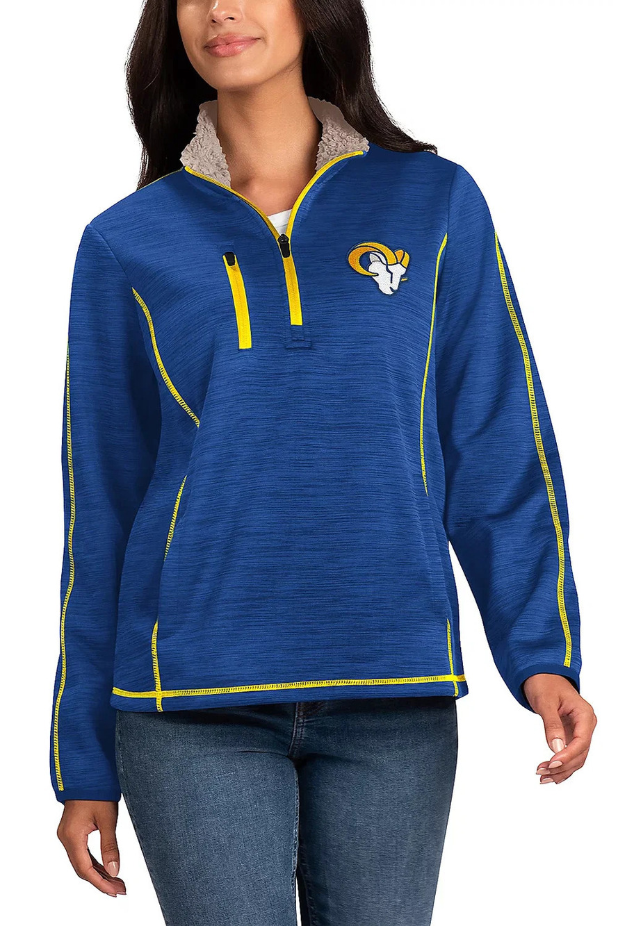 NFL Women's Transitional Half Zip Pullover Rams - Regular